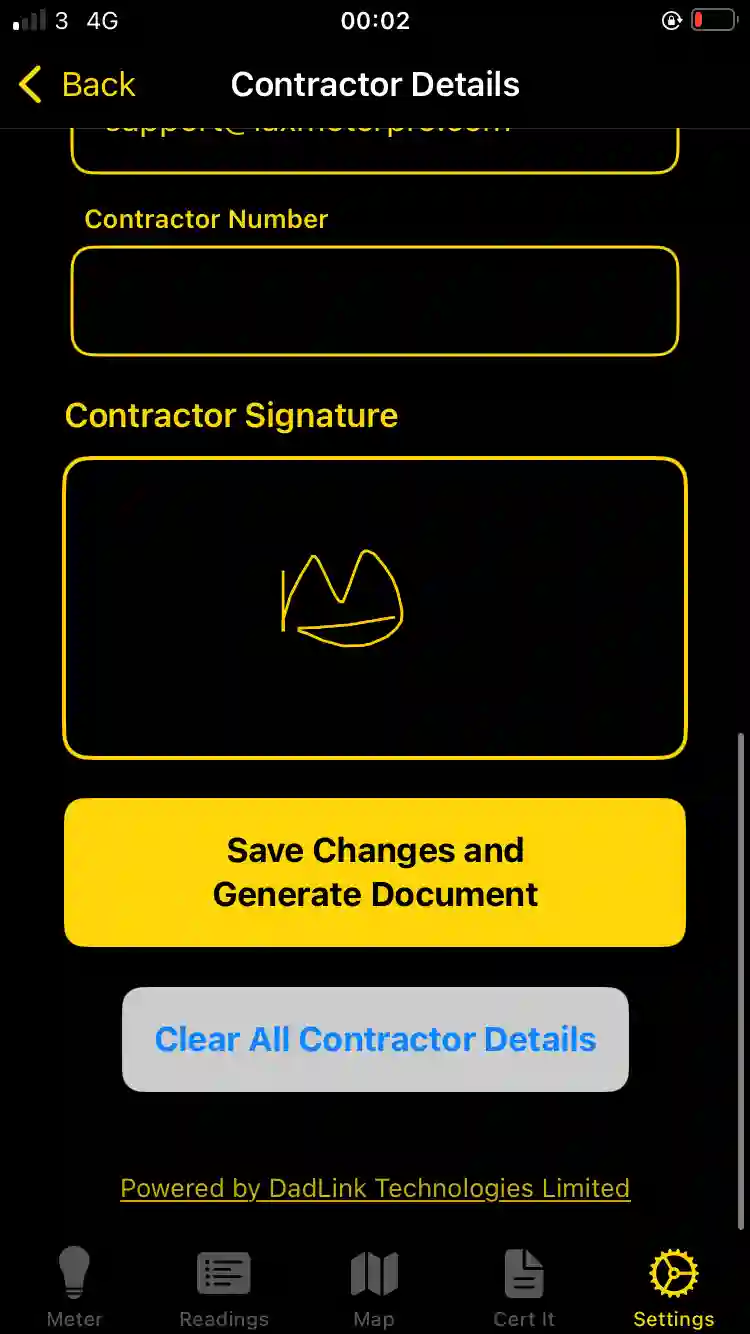 Sign and Save or Remove All Data